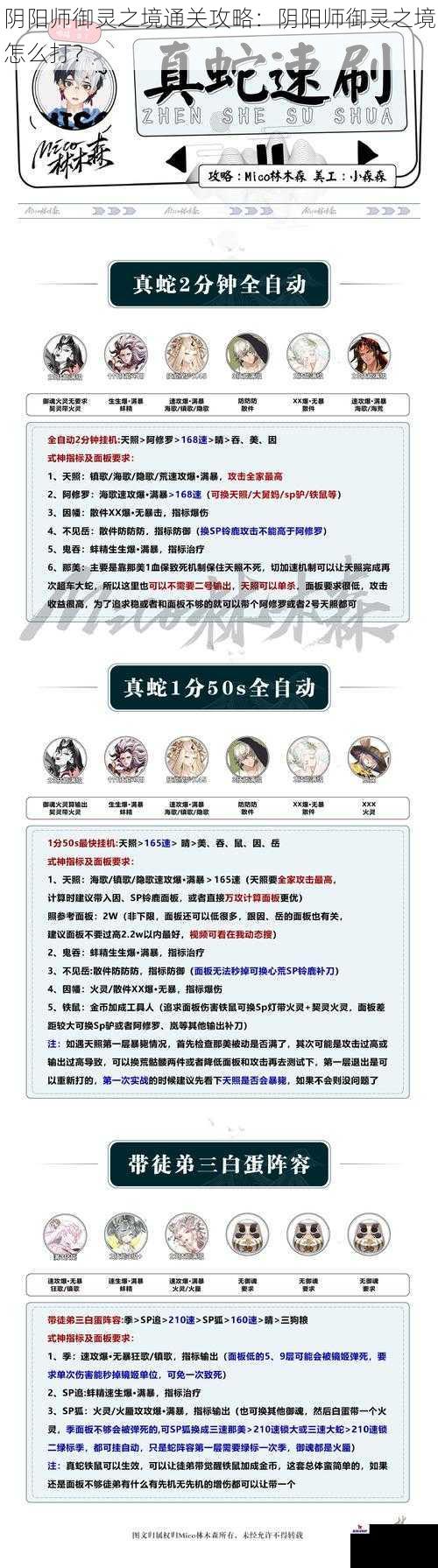 阴阳师御灵之境通关攻略：阴阳师御灵之境怎么打？