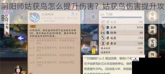 阴阳师姑获鸟怎么提升伤害？姑获鸟伤害提升攻略