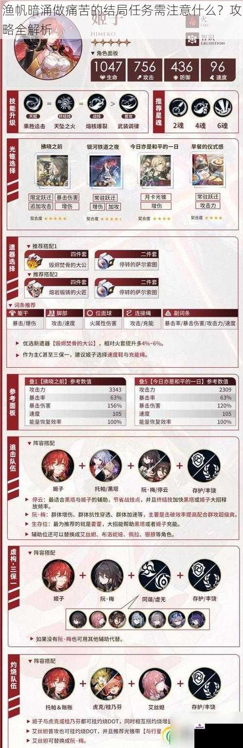 渔帆暗涌做痛苦的结局任务需注意什么？攻略全解析