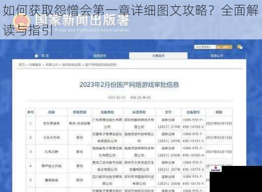 如何获取怨憎会第一章详细图文攻略？全面解读与指引