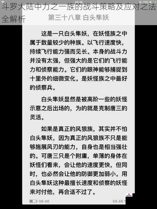 斗罗大陆中力之一族的战斗策略及应对之法全解析