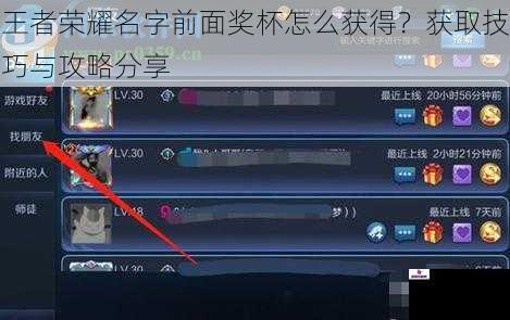 王者荣耀名字前面奖杯怎么获得？获取技巧与攻略分享