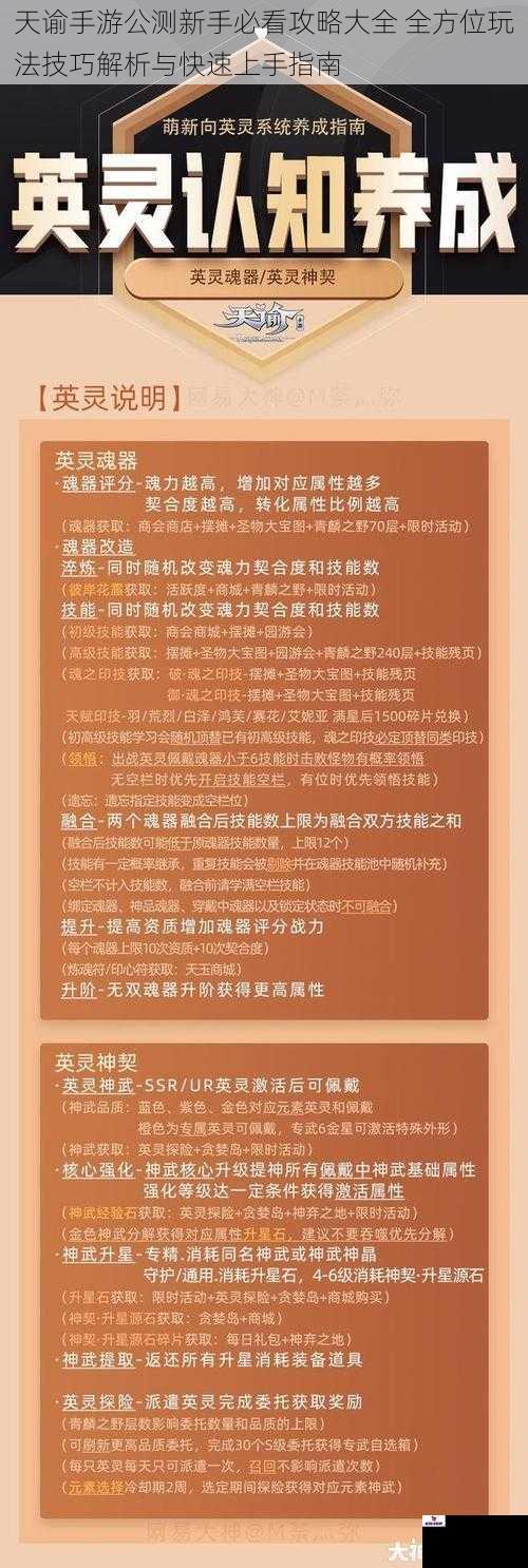 天谕手游公测新手必看攻略大全 全方位玩法技巧解析与快速上手指南