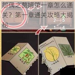 怨偶之赘婿第一章怎么通关？第一章通关攻略大揭秘