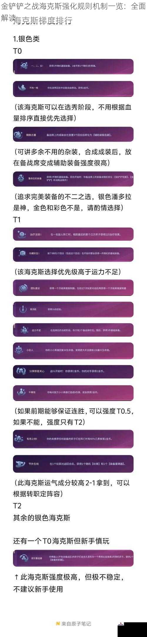 金铲铲之战海克斯强化规则机制一览：全面解读