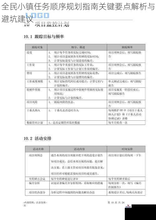 全民小镇任务顺序规划指南关键要点解析与避坑建议